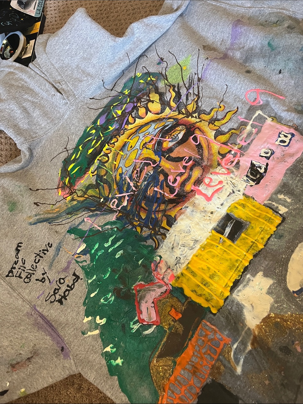The backrooms hand painted hoodie - Picture 2 of 2